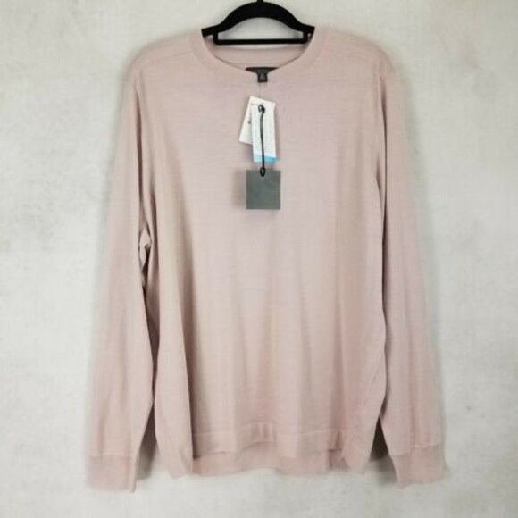 NEW Nordstrom Men's Shop L Merino Wool Pullover Sweater in Pink Antique - Picture 1 of 9